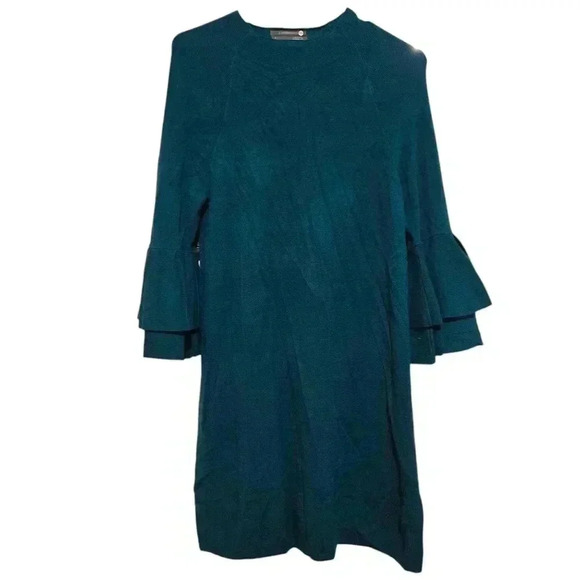 Anthropologie Claudette Knit Sweater Dress BlueGreen Size S #011 - Picture 1 of 6